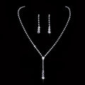 Fashion Crystal Bridal Jewelry Set - Rhinestone Necklace & Earring Set