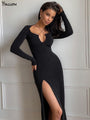 Women's Elegant Crossed Maxi Dress