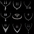 Fashion Crystal Bridal Jewelry Set - Rhinestone Necklace & Earring Set