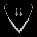 Fashion Crystal Bridal Jewelry Set - Rhinestone Necklace & Earring Set