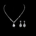 Fashion Crystal Bridal Jewelry Set - Rhinestone Necklace & Earring Set