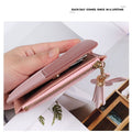 Pink Patchwork Geometric Wallet for Fashionable Women